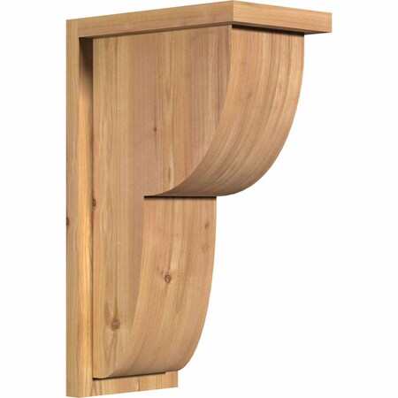 Ekena Millwork Crestline Smooth Corbel w/Backplate, Western Red Cedar, 7 1/2"W x 12"D x 20"H COR08X12X20CRE01SWR